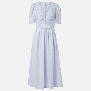 Zimmermann linen midi dress In Blue